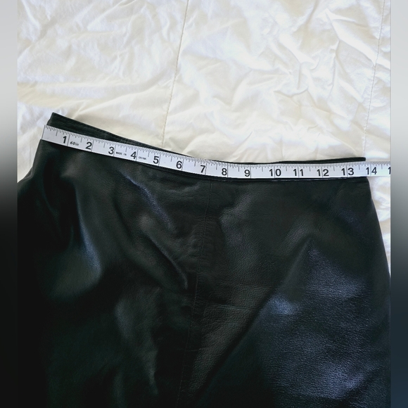 Vintage 1990's Black Leather Maxi Skirt - Picture 7 of 10
